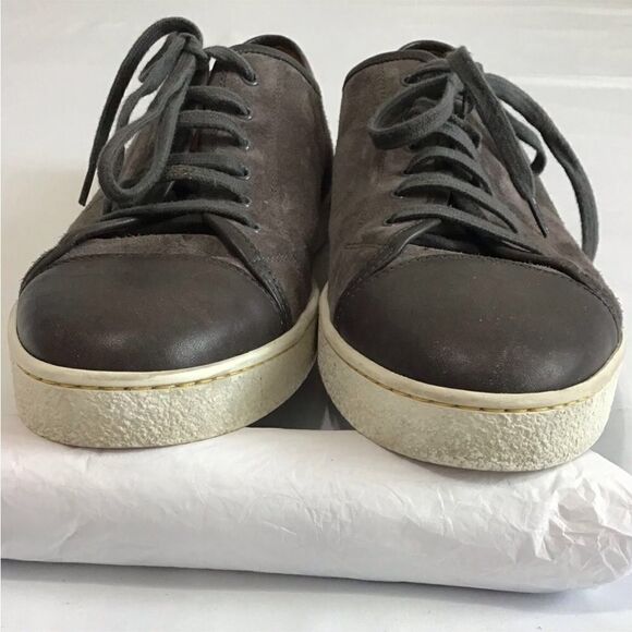 John Lobb Levah Suede With Leather Cap Toe Sneakers Size 10E - Picture 8 of 9